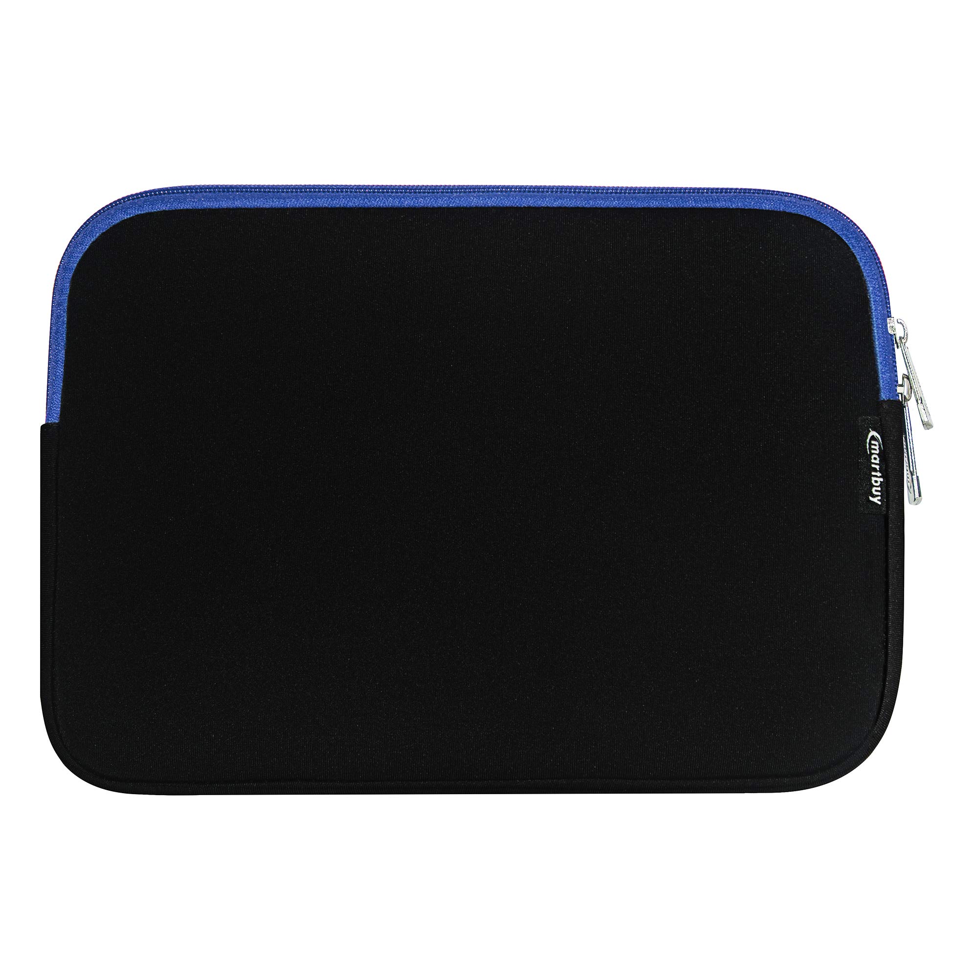 Emartbuy Black/Blue 12.5-14.4 Inch Water Resistant Neoprene Soft Zip Case Cover Sleeve With Blue Interior & Zip Compatible with Laptops Listed Below
