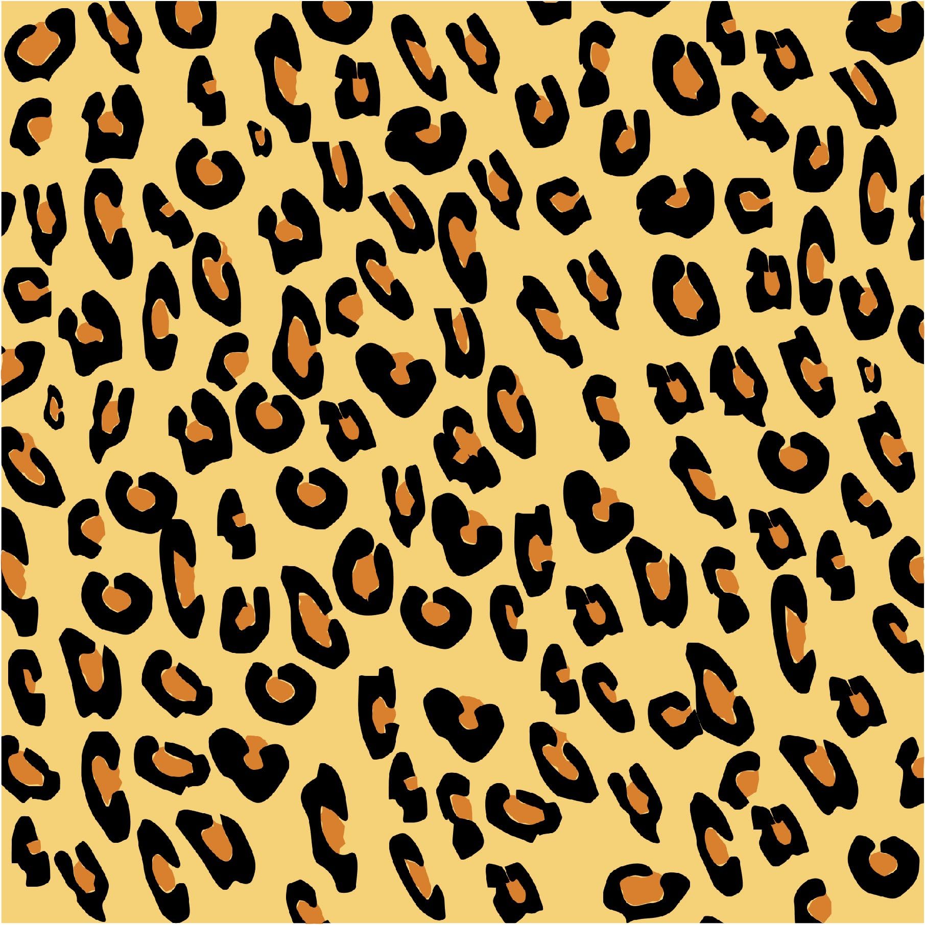 Printed Patterned Leopard/Cheetah Craft Cutter Vinyl Outdoor Vinyl 12"x12" 4 Pieces