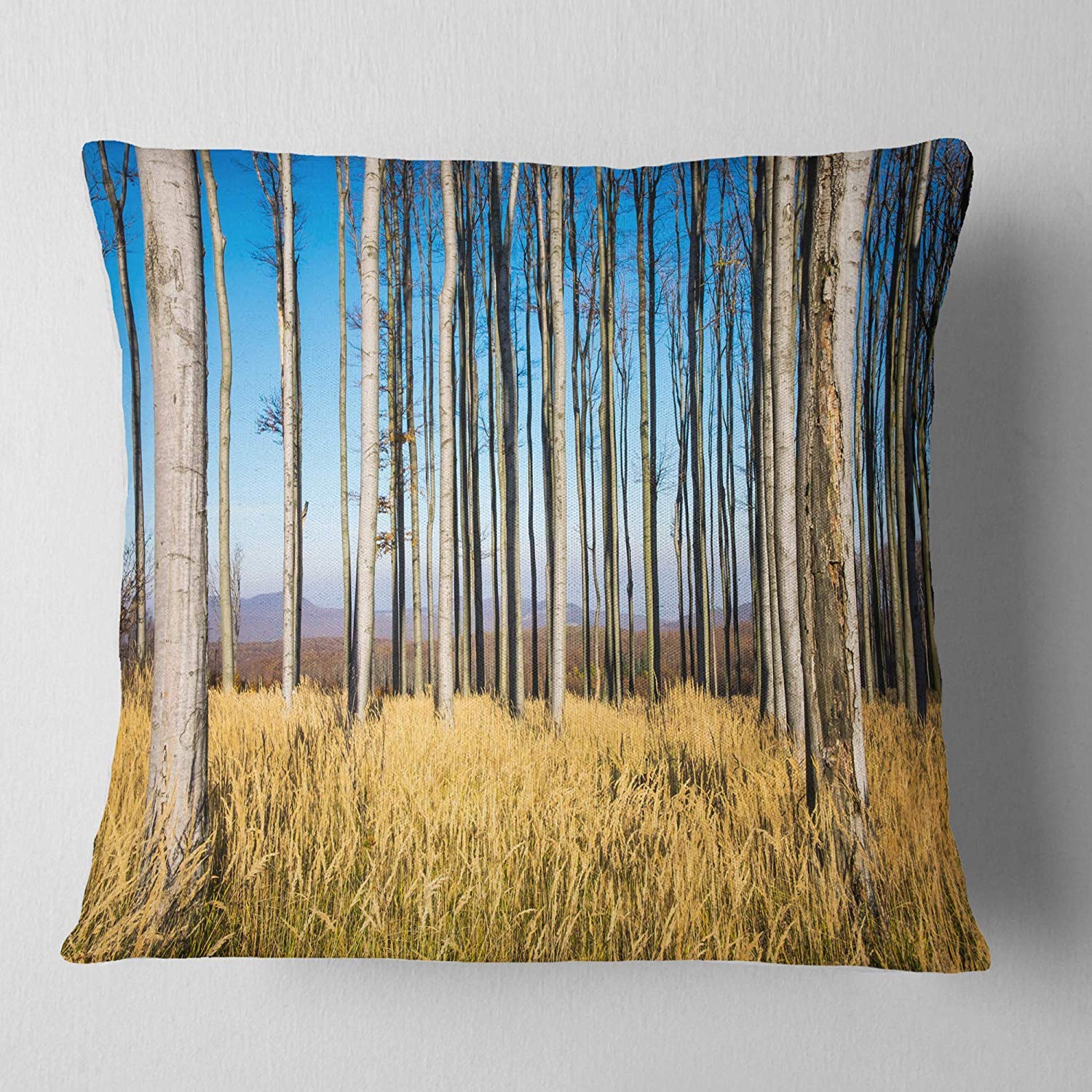 Designart Cu13971 26 26 Clear Sky And Bush In Thick Modern Forest