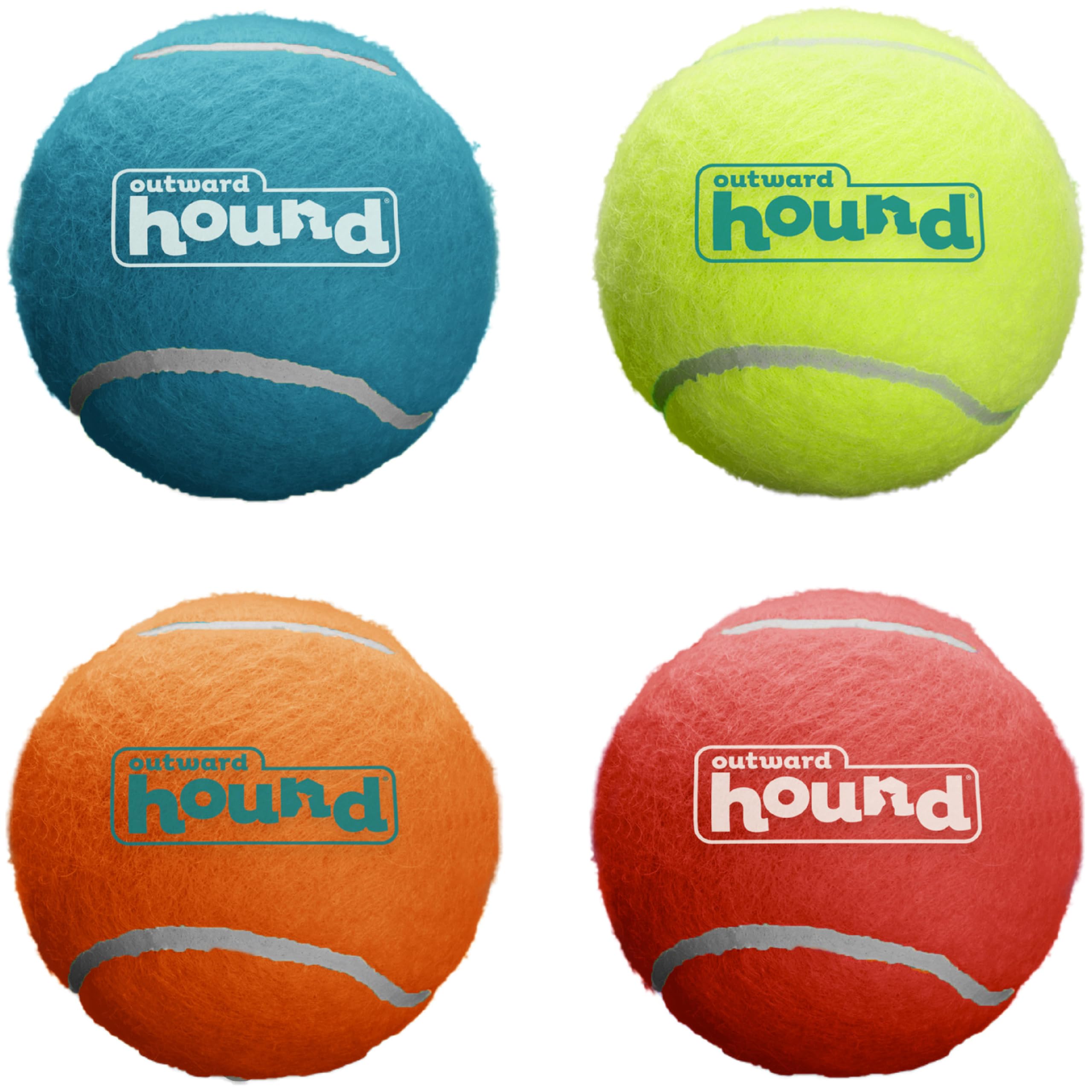 Outward Hound Squeaker Ballz Fetch Dog Toy, Medium - 4 Pack