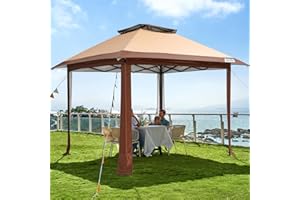 Quictent 10'x10' Outdoor Pop up Canopy Tent, 420D Oxford Fabric, SPF50 + Sun Protection, Easy Setup Gazebos Ideal for Backyard & Camping