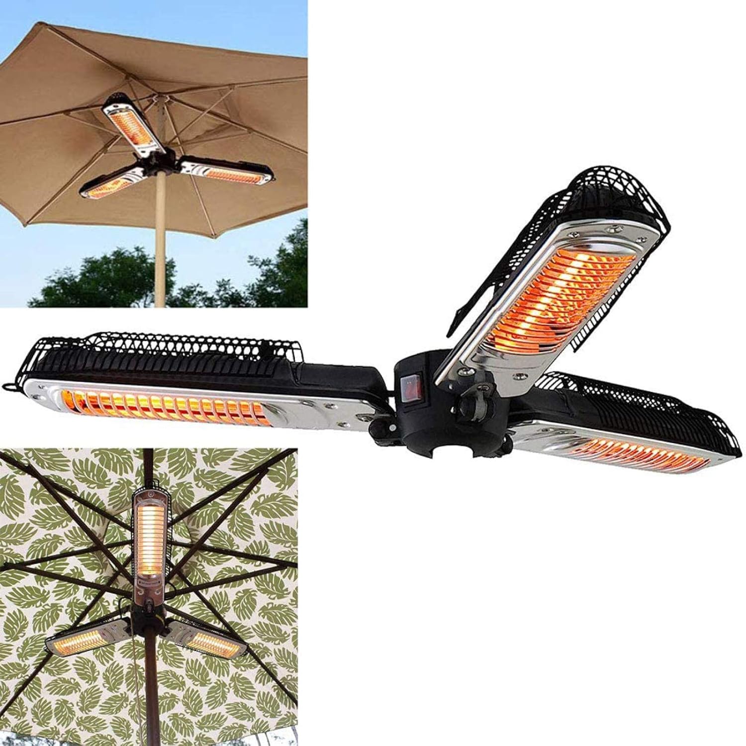Chang 2KW Outdoor Patio Umbrella Heater,Electric Infrared Space Heaters