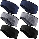 Syhood 6 Pieces Kids Winter Ear Warmer Headbands Warm Fleece Ear Muff Headbands for Children Outside Sports, 4-12 Years