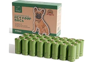 ATIFBOP Biodegradable Dog Poop Bags Rolls 360 Count Scented, Leak Proof and Extra Thick Waste Bag Refill (Scented)