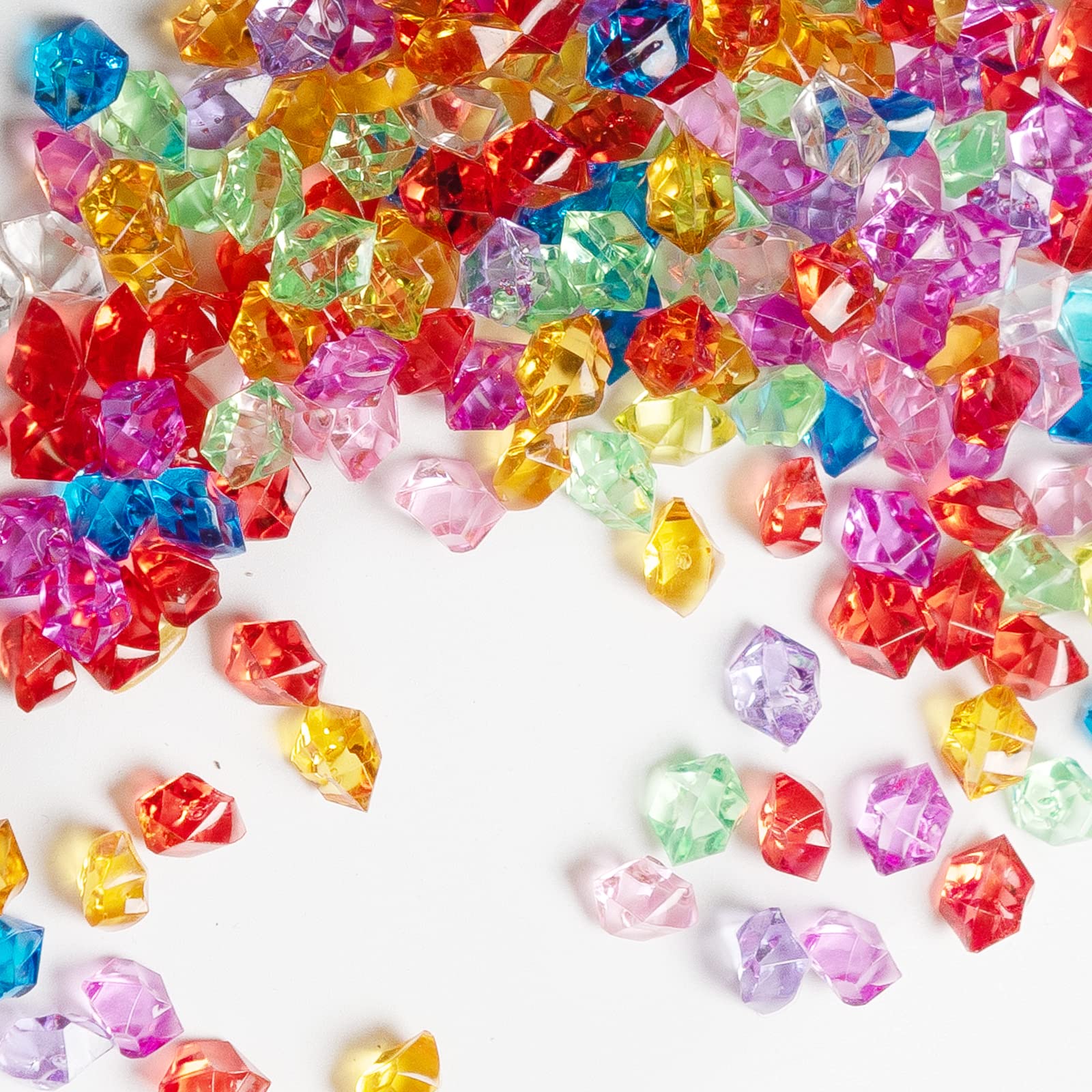 XIANGLONGY 100 Pieces Gemstones for Kids,pirate Jewelry Treasure Plastic Gems, Colorful Pirate Gems Play Jjewels Kids, Acrylic Diamonds, Suitable for Gift Bag Vase Filler Wedding Decoration (21mm)