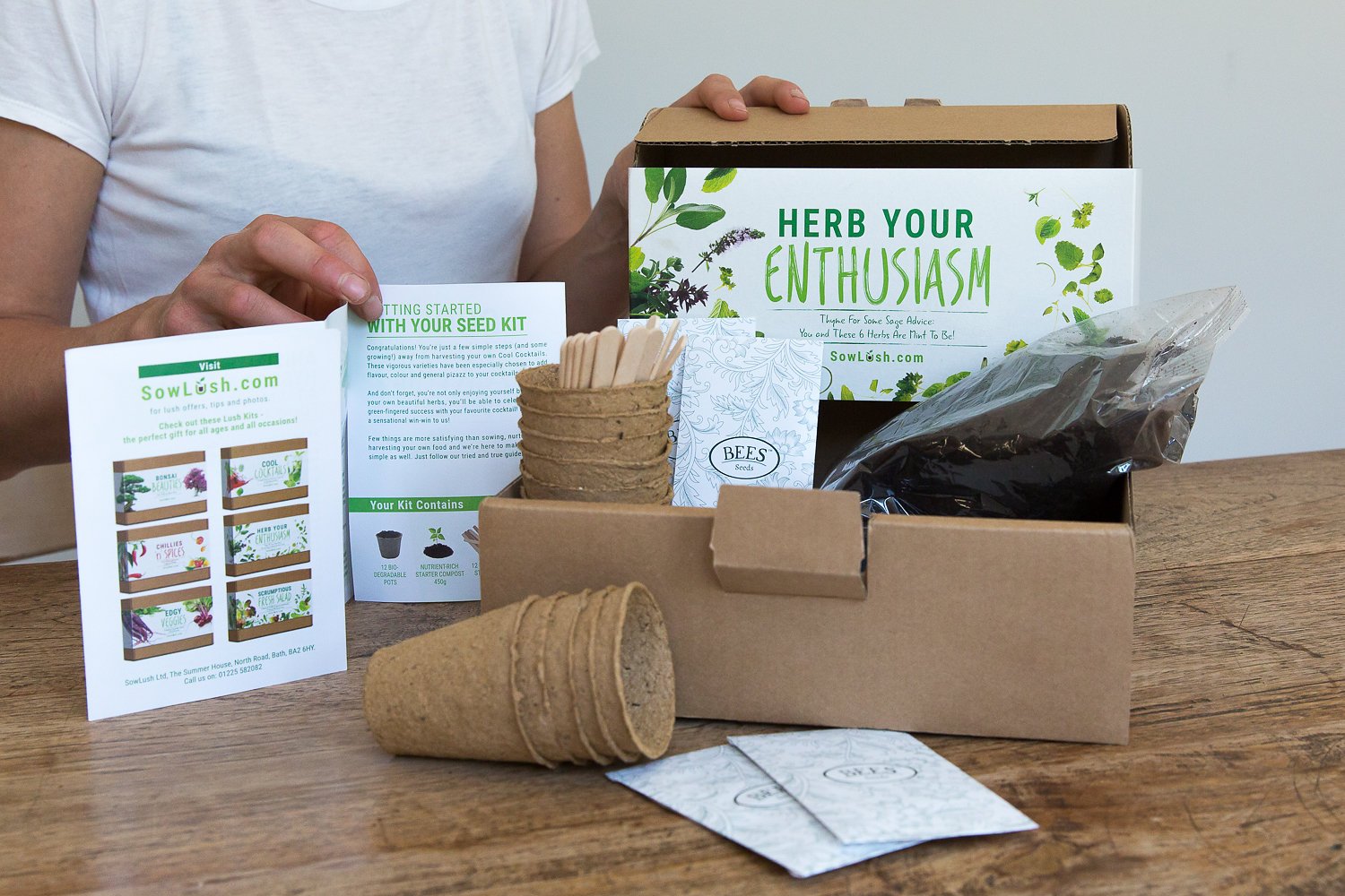 Sow Lush Set de Cultivo de Semillas «Herb Your Enthusiasm» 6 ...
