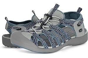 GRITION Hiking Sandals Women Closed Toe, Waterproof Lightweight Adjustable Hiking Athletic Sandals, Breathable For Beach Summer Adventure Comfortable Outdoor Sport