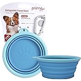 Prima Pet Expandable/ Collapsible Silicone Food & Water Travel Bowl with Clip for Small & Medium Dog and Cat, Size: 1.5 Cups 