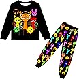 Iowillar Boys Girls Sprunki Pants Set Kids Music Adventure Tee Shirt 2PCS Long Sleeve Cartoon Monster Game Clothes Outfit