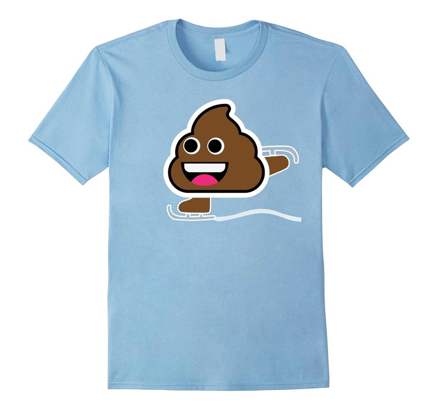 Ice Skating Poop Emoji T-shirt! Figure Skating Speed Skating-ANZ