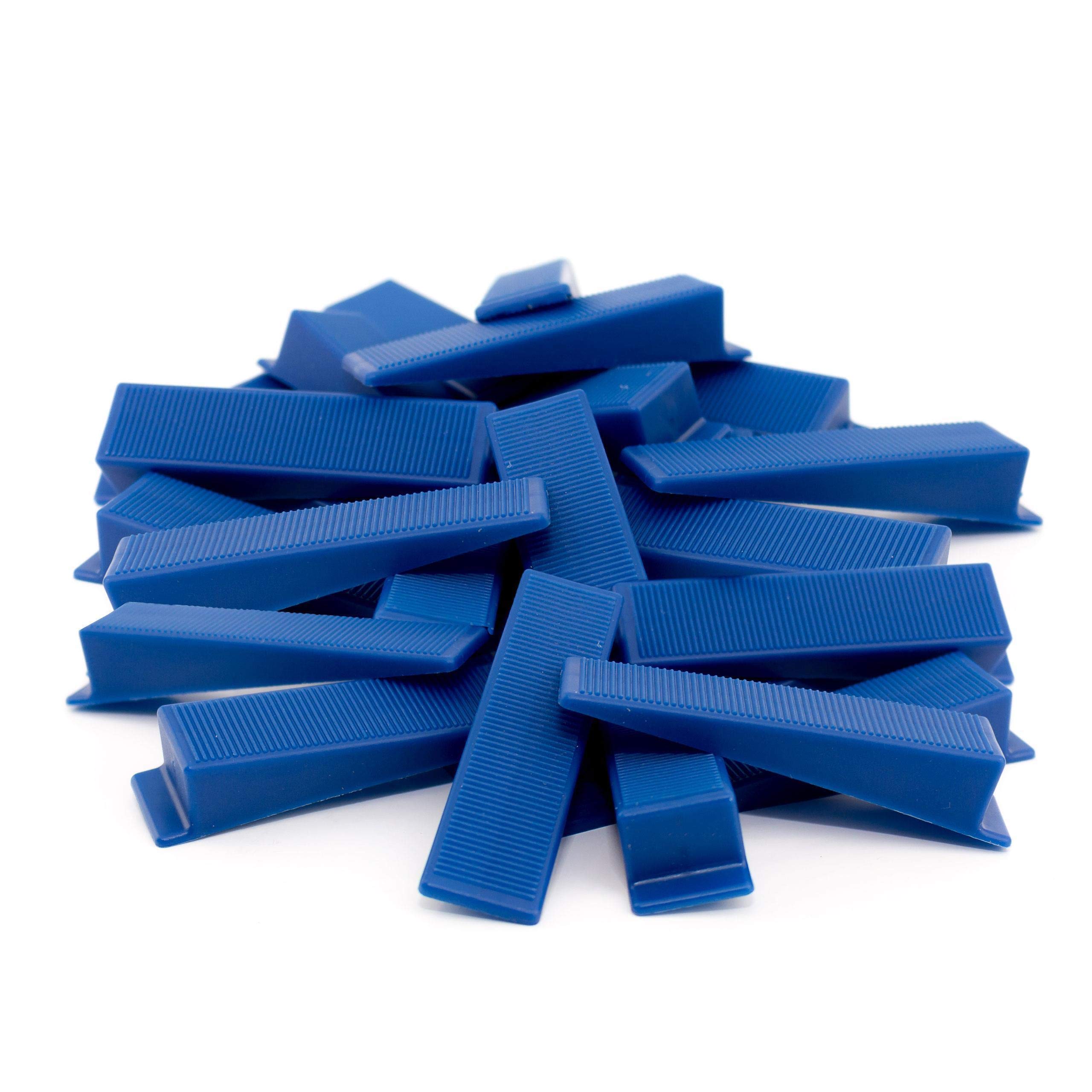 Lantelme 5679 50 assembly wedges plastic for construction, window mount, colour: blue