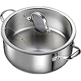 Cooks Standard 7-Quart Classic Stainless Steel Dutch Oven Casserole Stockpot with Lid