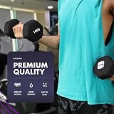 KAYMAN Neoprene Dumbbell Pair 10kg Anti-Slip Hex Edges Water-Resistant view 3
