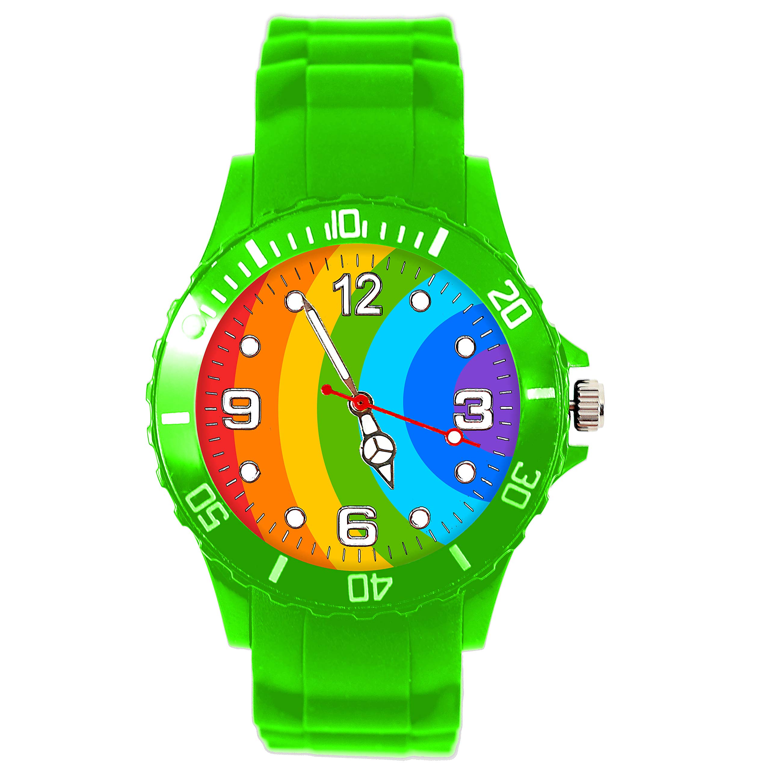 TAPORT® Quartz Watch Green Silicone for Rainbow Fans