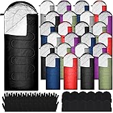 Preboun 72 Pcs/24 Set Bulk Sleeping Bags Set for Adults Homeless 24 Sleeping Bags 24 Beanies 24 Gloves Care Package Supplies Bulk Winter Beanies Glove for Outdoor Donation Homeless