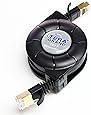 Tera Grand - Premium Cat-7 10 Gigabit Ethernet Retractable Cable for Modem Router LAN Network Playstation Xbox , 1.5Meter (4.9 Ft.) in Retail Package