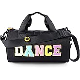 Dance Ballet Bag for Girls Sport Gym Duffle Bags Overnight Travel Bags Fun Dance Workout Duffel Bag Toddler Cute Bag for Dancers, Girls, Teens, Student Athletes