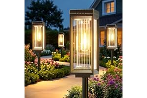 ELECLINK Solar Pathway Lights Outdoor, 8 Pack Upgraded Solar Lights Outdoor Waterproof, Bright Up to 15 Hrs Auto On/Off Garden Light for Yard Patio Lawn Path Walkway Driveway Outside Decor
