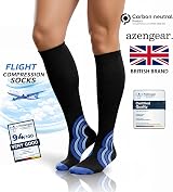 aZengear Compression Socks Women Men 20-30 mmHg Knee-High Seamless Toe Black view 5