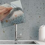 WALPLUS Marble Terrazzo Metallic Silver Wall Tiles 96pcs Peel & Stick 15x15