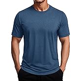 MAGCOMSEN Mens Workout Shirts Dry Fit Athletic Short Sleeve Tshirts Moisture Wicking Gym Running Performance Shirt