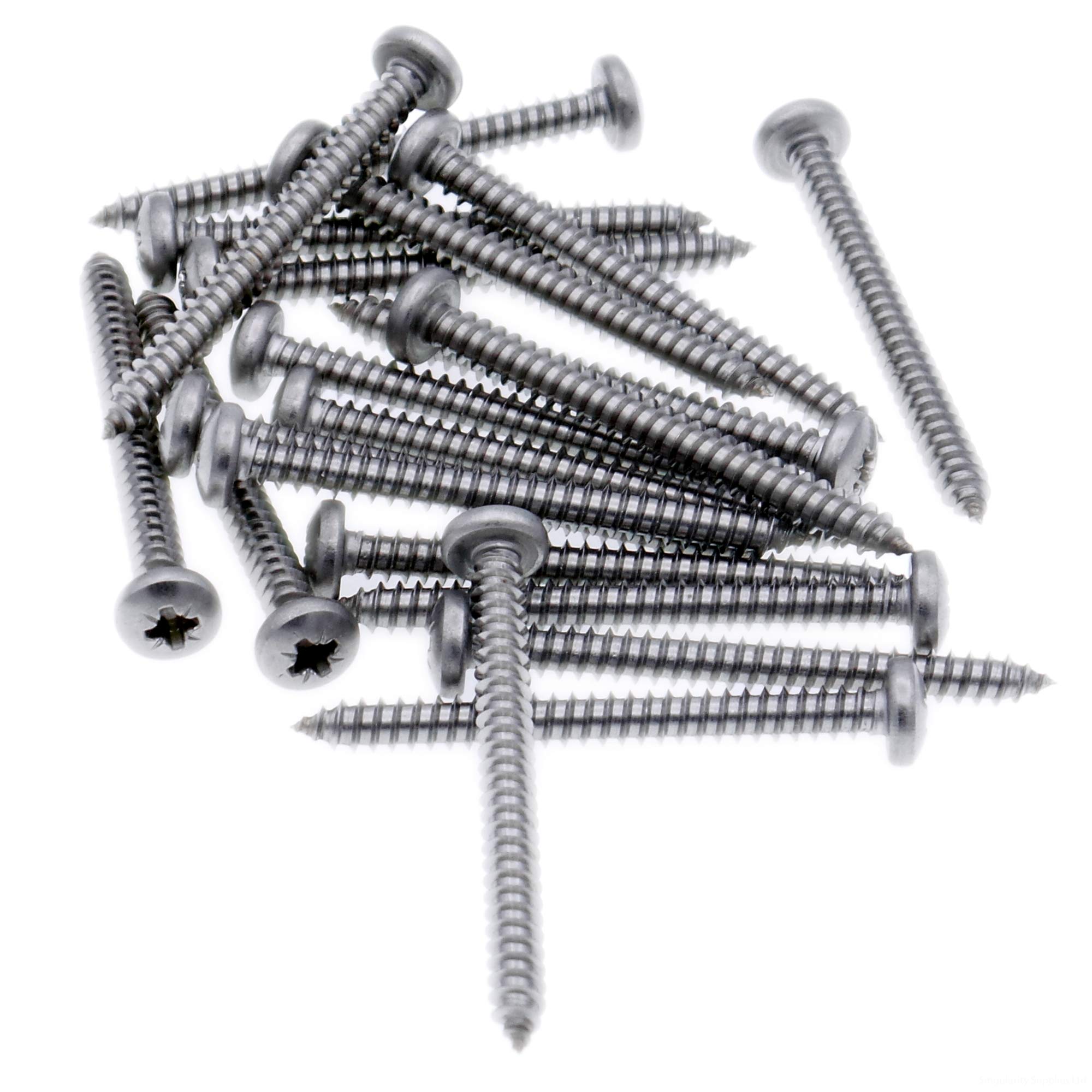No.14 x 0.5 (6.3mm x 13mm) Pozi Pan Self-Tapping Screw - Stainless Steel (A2) (Pack of 20)
