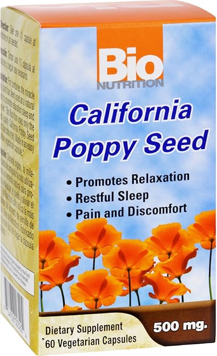 Amazon Com Bio Nutrition California Poppy Seed 500 Mg 60