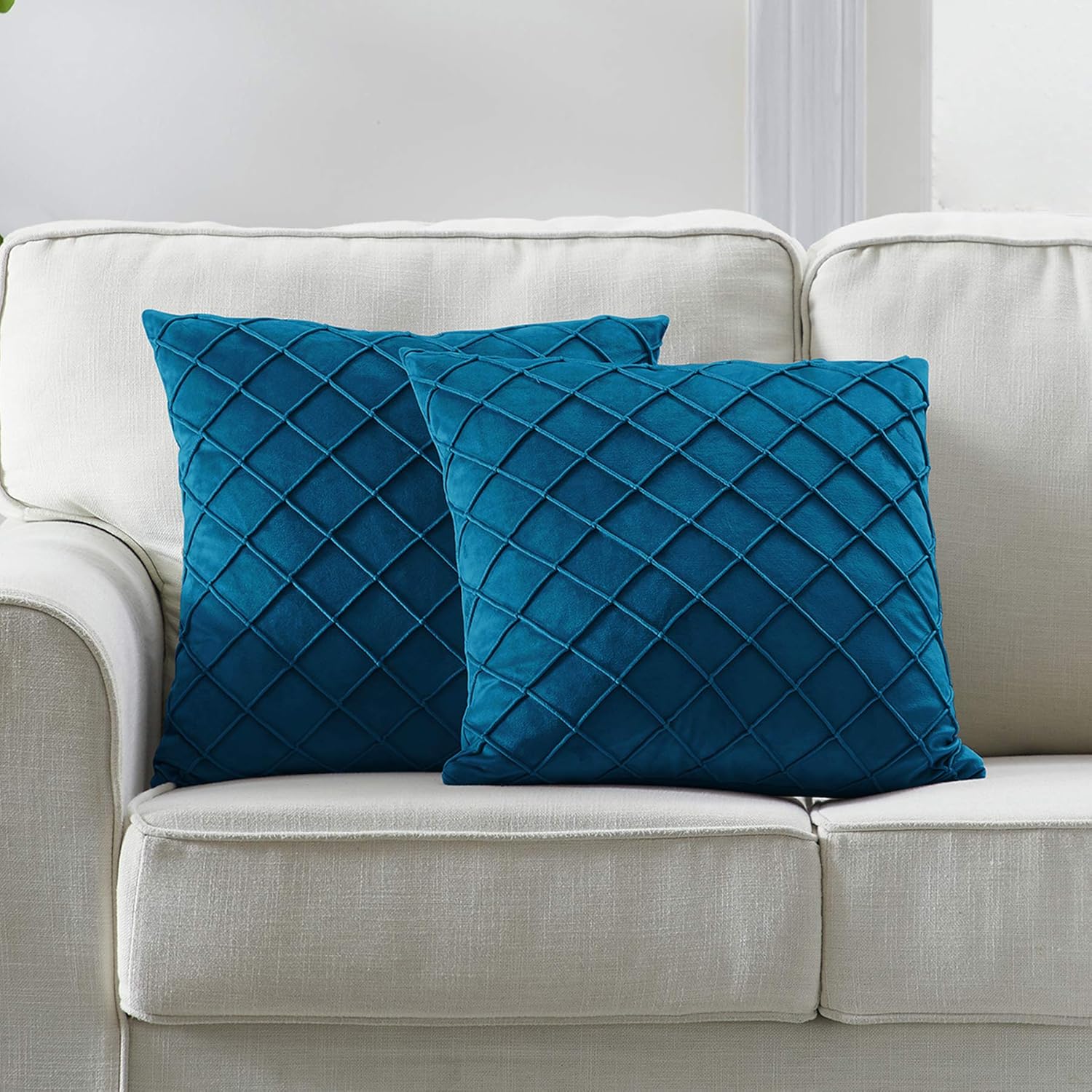 Amazon Com Longhui Bedding Velvet Navy Blue Throw Pillow Cover