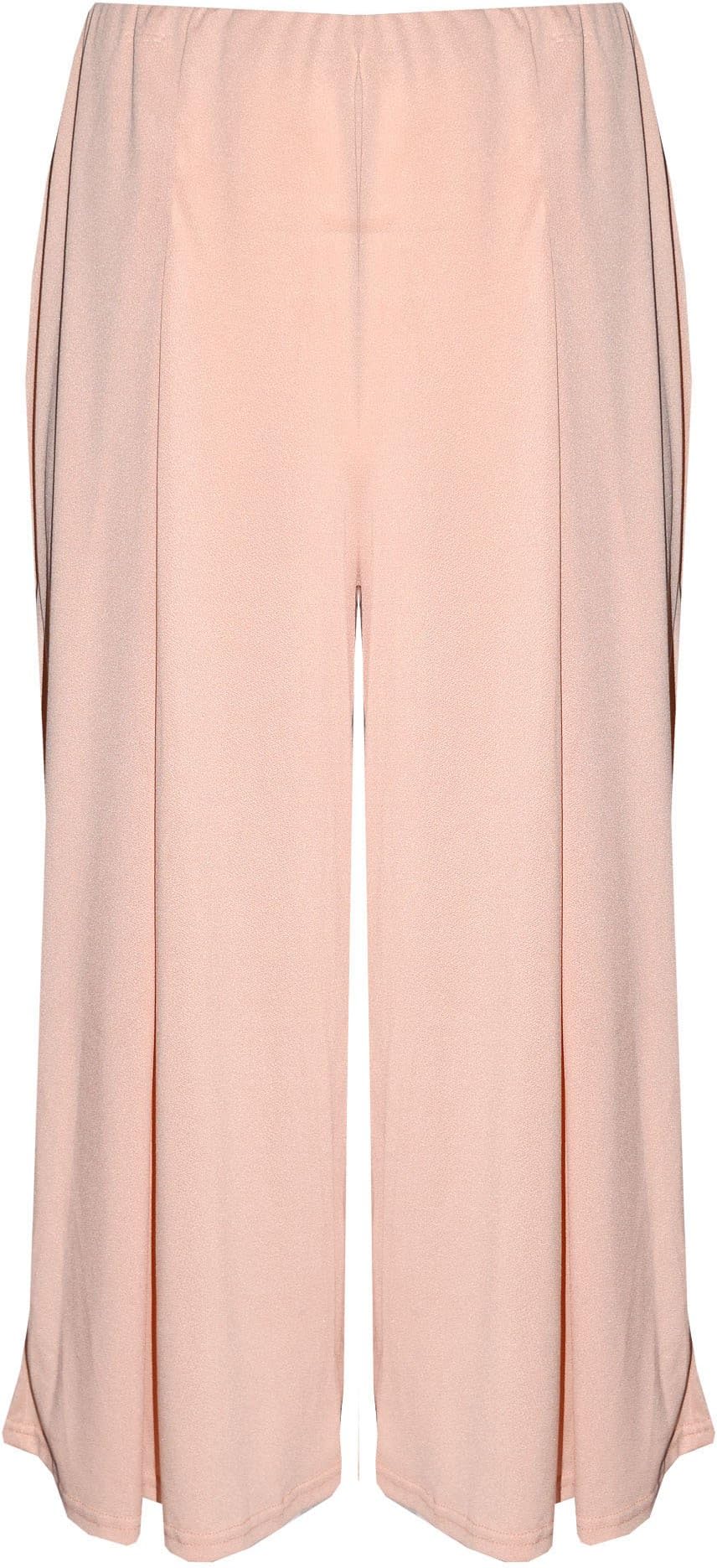 Verso Fashion Womens Loose Long Culottes Wide Leg Tailored Trousers High Waist Pants