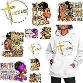 12 Sheets Jesus Iron On Transfers - Heat Press Decals For T-Shirts & Clothing