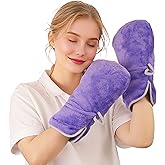 Microwavable Therapy Mittens with Flaxseed - Herbal Hot and Cold Therapy Mitts for Moist Heat Therapy Relief for Hands and Fingers in Cases of Stiff Joints, Trigger Finger, Inflammation