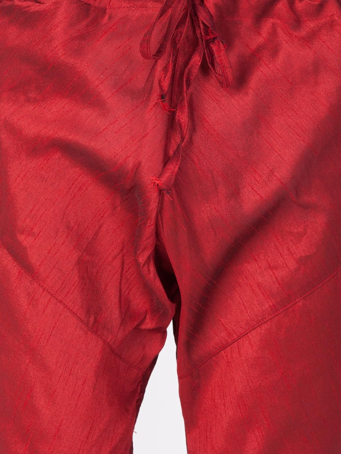 vastramay men cotton silk kurta and pyjama set (maroon_vasmkma001npma)