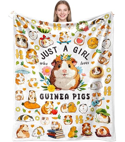 LodiSFOA Guinea Pig Throw Blanket - 50x60 Inch Flannel Pet Blanket For Couch, Bed, Decor - View #4