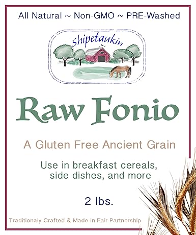 shipetaukin Raw fonio Ancient africana Cereales, 5 libras ...