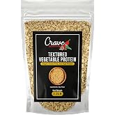Crave Textured Vegetable Protein, 2.2LB Bag, Vegan, Gluten Free, High Protein Chunks, Unflavored