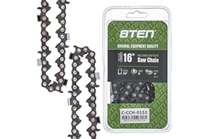 8TEN Full Chisel Skip Tooth Chainsaw Chain 16 Inch .050 3/8 55DL for Stihl MS 170 181 201 for Poulan PLN3516F (1 Pack)