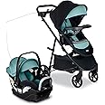 Britax Willow Brook S+ Baby Travel System, Infant Car Seat and Stroller Combo with Alpine Base, ClickTight Technology, SafeWash Insert and Cover, Jade Onyx