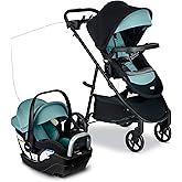 Britax Willow Brook S+ Baby Travel System, Infant Car Seat and Stroller Combo with Alpine Base, ClickTight Technology, SafeWa