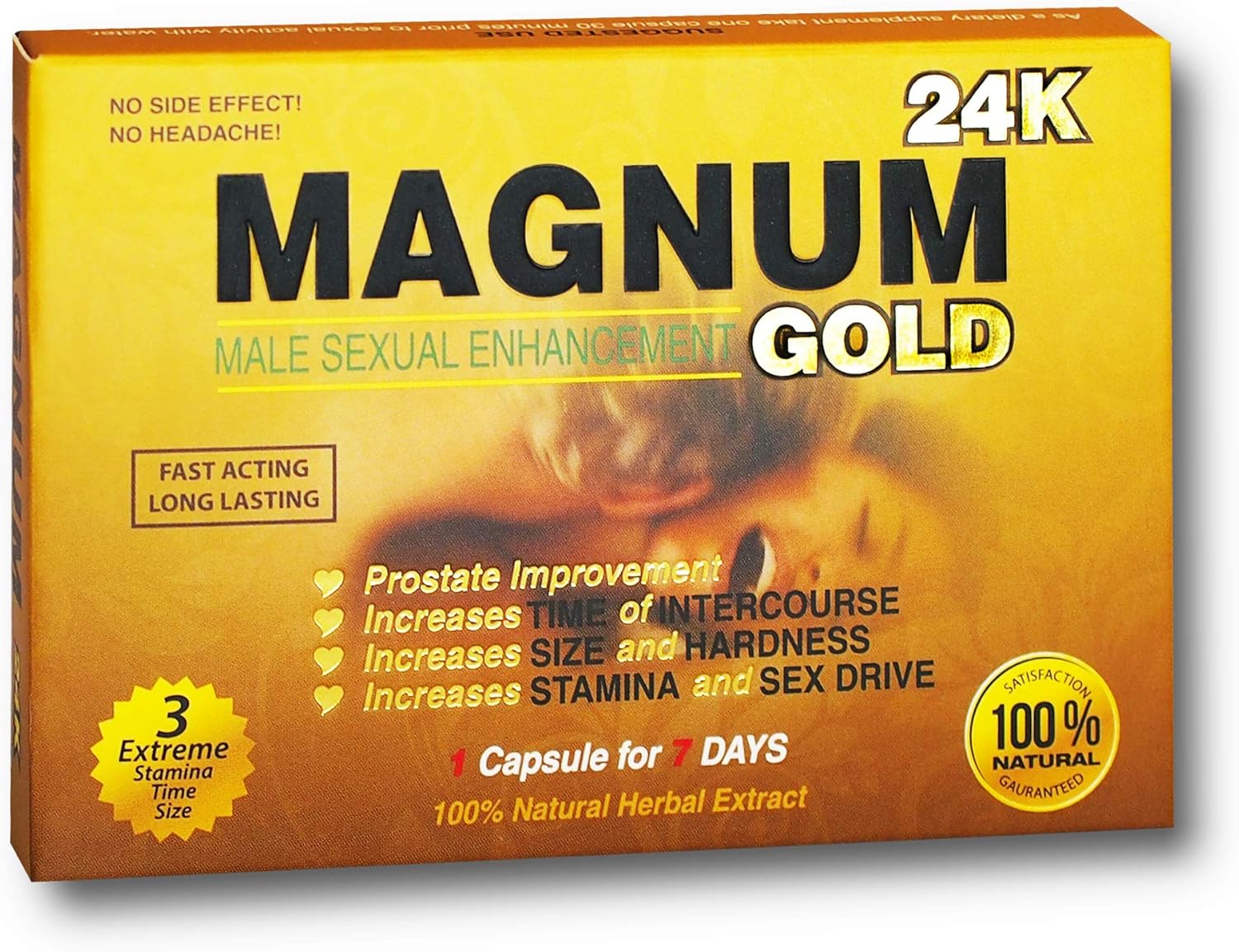 Magnum Gold 24k 10 Capsules, Natural Male Energy Supplement, Natural Amplifier for Energy, 10 Gold Capsules: Health & Personal Care