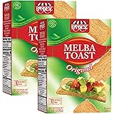 Snacktery Original Melba Toast Crackers - All Natural Thin and Crispy Flatbread Crackers - Classic Mini Toasts for Dips, Spre