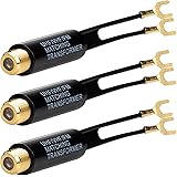Matching Transformer, Ancable 3-Pack Gold Plated - 75 Ohm to 300 Ohm Adapter - UHF/VHF/FM Balun Antenne Transformer Converter