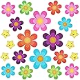 26 Pieces Non Slip Bathtub Stickers Non Slip Shower Sticker Adhesive Daisy Star Decals with Bright Colors, Bath Tread and Anti Slip Appliques for Bathtub and Other Slippery Surfaces(Colorful)