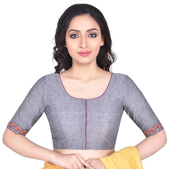 Women's South Cotton Embroidered Blouse(D-005374)