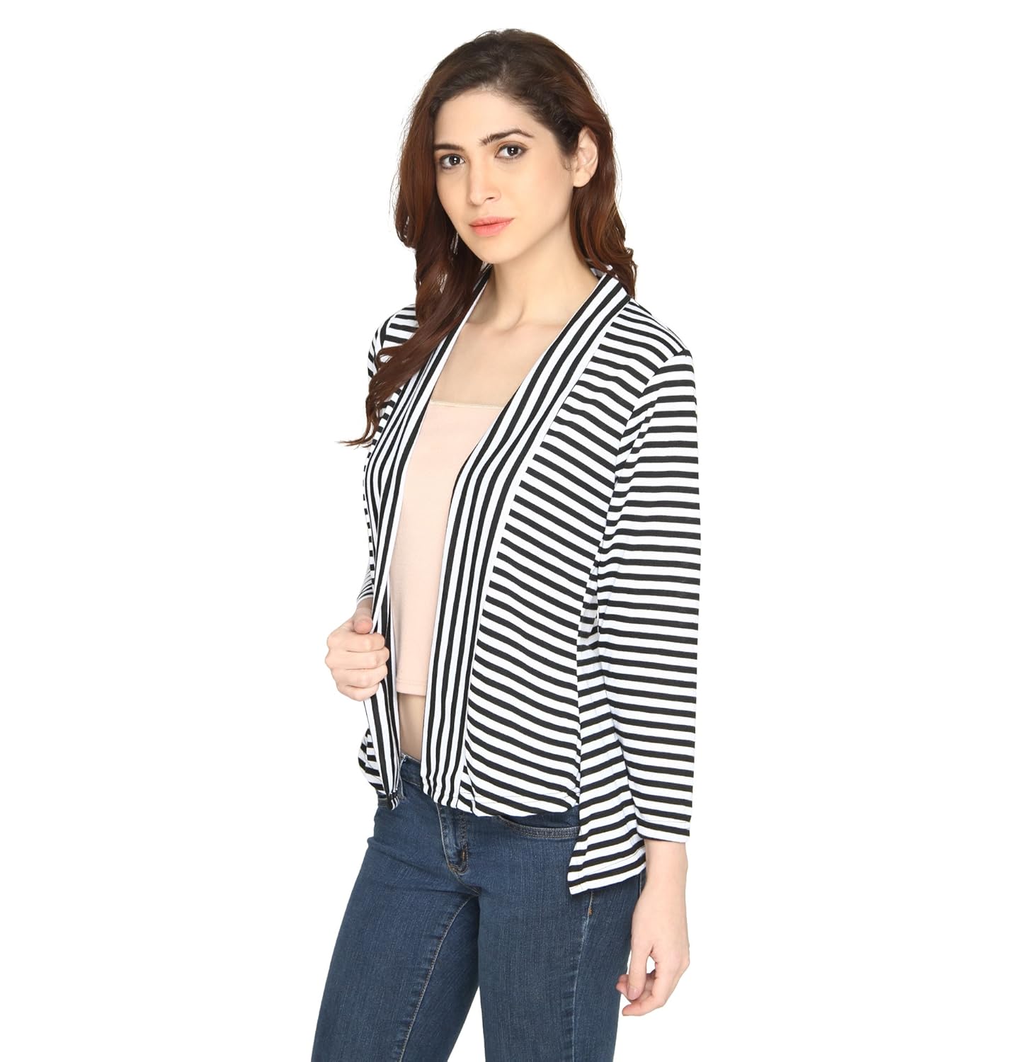 ten on ten women's stripes shrug