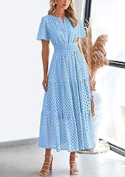 PRETTYGARDEN Womens 2025 Summer Maxi Dress Short