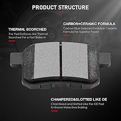 cciyu D787 D1336 8pcs Front & Rear Ceramic Brake