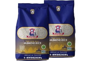 817 Elephant Jasmine Rice White Thai Hom Mali, 2 lbs (Pack of 2)