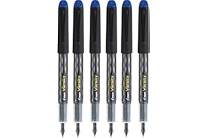 Pilot Varsity Disposable Fountain Pens, Blue Ink, Medium Point, Pack of 6