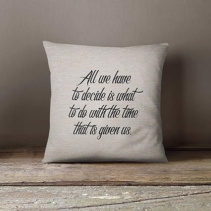 Qui556 Housse De Coussin En Fibre Lavable Avec Citation Du Seigneur Des Anneaux 45 7 X 45 7 Cm Amazon Fr Cuisine Maison