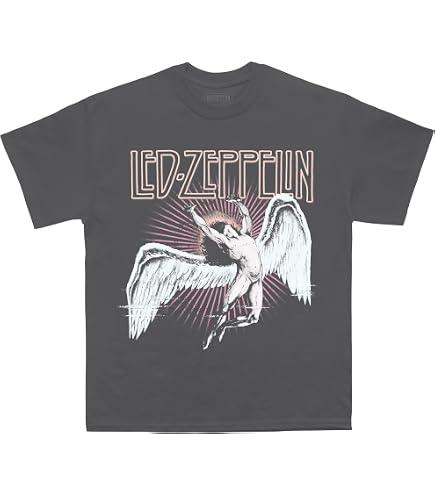 Amazon.com: Led Zeppelin Plane Logo & Icons Crew Neck Short Sleeve
